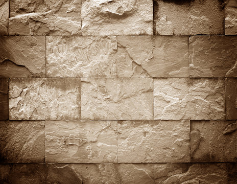 Old stone wall brown