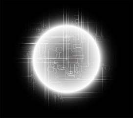 Abstract black background global communications