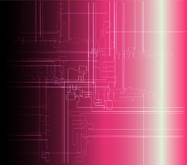 Abstract pink background technical vector