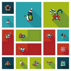 Merry Christmas flat app ui background,eps10