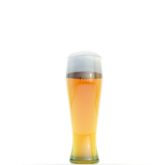 Gass of light beer