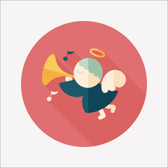 angel flat icon with long shadow, eps10