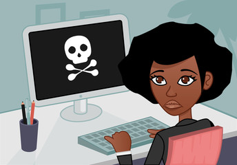 businesswoman looking at the camera