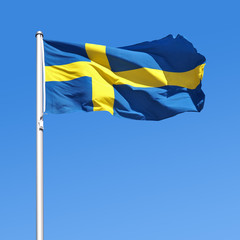 Wehende Flagge von Schweden