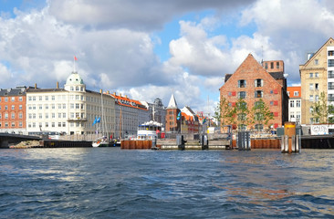 The mouth of the Nyhavn canal in Copenhagen.