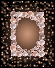 Shiny pearls frame