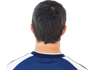 Close up rear view football player