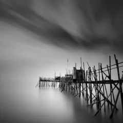 Wall murals Black and white Old Pier