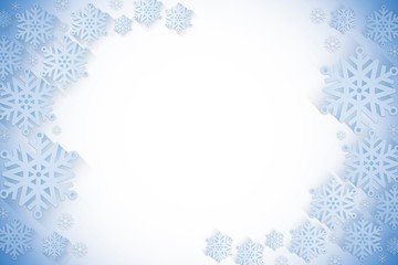 Blue and white snowflake design