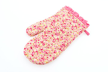 Kitchen oven glove isolated on white background