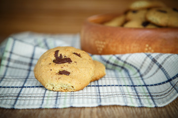 homemade cookies with chocolate chips