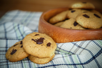 homemade cookies with chocolate chips