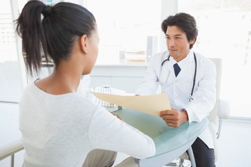 Doctor telling patient her results