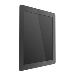 Black tablet with a glossy screen