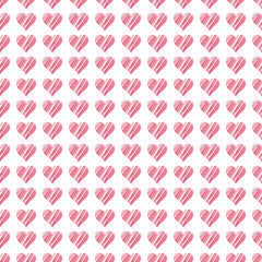 Romantic seamless pattern with hearts. Beautiful  vector