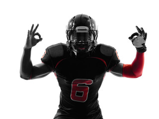 american football player  okay gesture silhouette