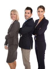 Erfolgreiches professionelles Business Team isoliert