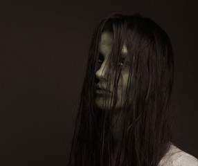 Scary zombie girl