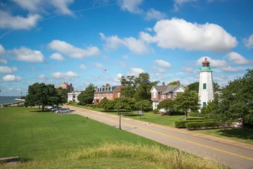 Fototapete Gründungsarbeit Old Point Comfort Lighthouse, Fort Monroe, Virginia