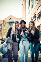 Fototapeta premium three beautiful friends authentic