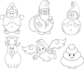 Weihnachten Figuren Set