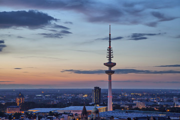 TV-tower of Hamburg on Sunset
