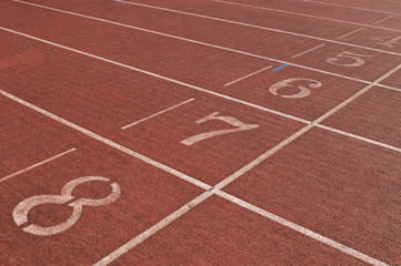 Fototapeta premium détail piste d'athlétisme