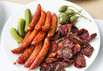 plate with appetizers