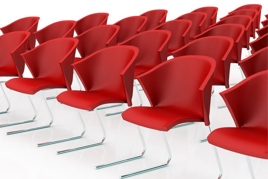 red seat chair