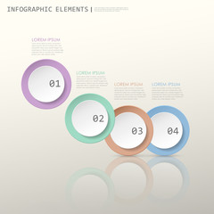 colorful modern paper circle infographic elements