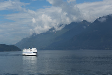 ferry on the sea