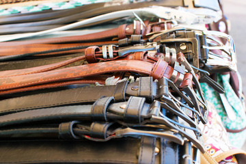 Belts in a market