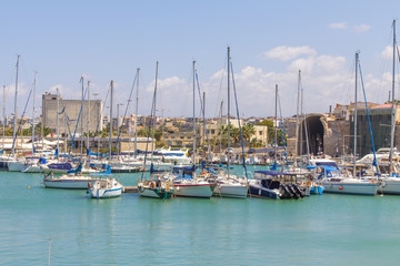 Fototapeta na wymiar Harbor in Heraklion, Crete