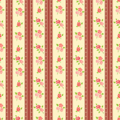 Seamless retro background with roses