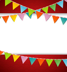 Obraz premium Bunting party color flags