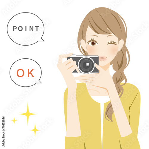 最高のイラスト画像 最新カメラ 女子 カメラ 構える イラスト