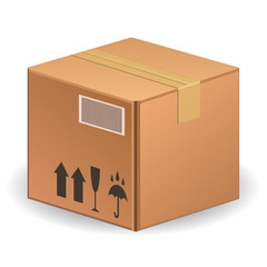 vector illustration of cardboard box