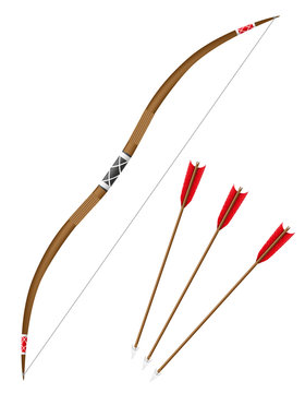 bow and arrows vector illustration