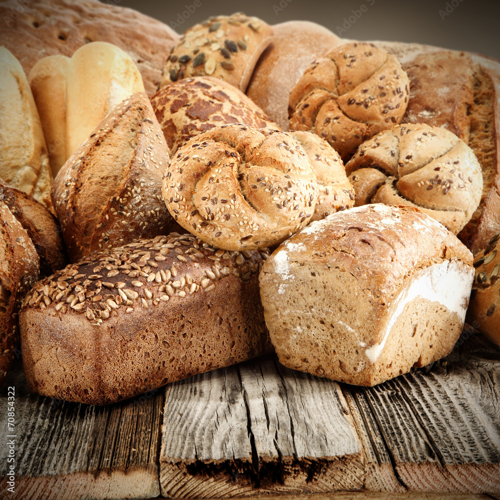 Wall mural bread