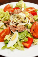 salad with meat