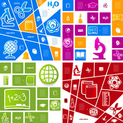 Education sticker infographic