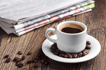 Coffee and newspaper