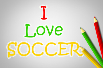 I Love Soccer Concept