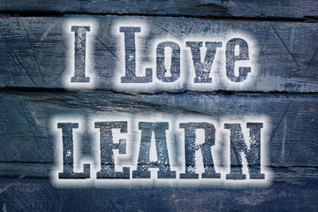 I Love Learn Concept