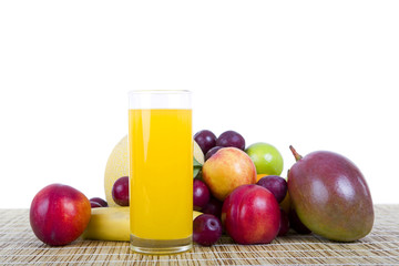 fruits and juice