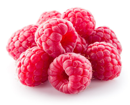 Fresh raspberry. Berries isolated on white