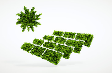Ecology photovoltaic energy concept
