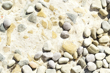 sand and stones on the beach