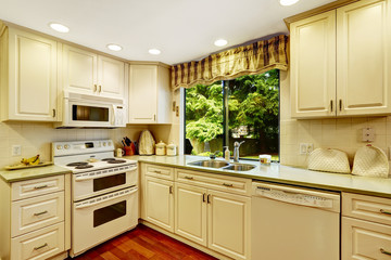 Simple kitchen interior in old house