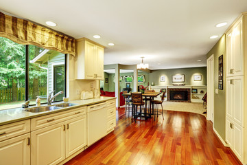 Kitchen room with dining area